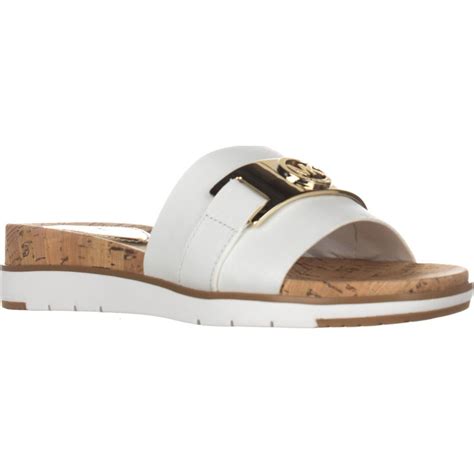 michael kors white slides|michael kors slides women's.